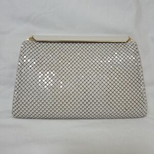 Vintage Whiting and Davis Ivory Metal Mesh Clutch